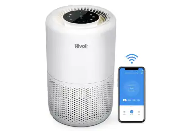 Purificator de Aer Smart Levoit Core 200S Wi-Fi, Filtru 3 in 1 True HEPA, Carbon Activ, Remote Control, Super Silent, Alexa, Google Home, Touch Screen, Alb