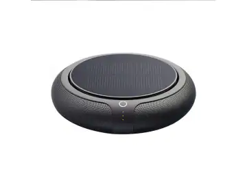Purificator de aer auto, solar reincarcabil, aromoterapie cu ioni negativi, portabil, Negru