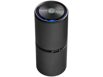 Purificator de aer portabil pentru masina Zouan, 12M ioni negativi, USB, ultra-silentios, negru, dimensiuni 6.5x15.3cm