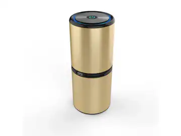 Purificator de aer portabil pentru masina Zouan, 12 milioane ioni negativi, USB, ultra-silent, aurie, 65mm x 153mm