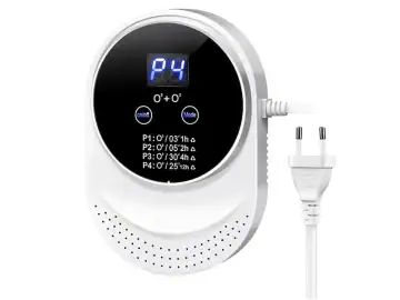 Purificator de aer cu ozon, Rqiurpn, 5W, 150mg/h, pentru suprafete pana la 30 mp, 4 moduri functionare, LCD, deodorizeaza mirosuri, pentru baie si bucatarie, Alb