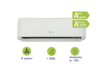 Aer conditionat HomeFort Crystal 9000 BTU Emerald Inverter R32-WiFi optional