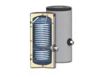 Boiler apa calda 300l pentru pompa de caldura si panou solar- doua serpentine