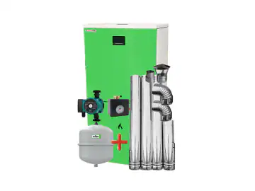 Centrala Pe Peleti Compacta Thermfort 10 30kw Tpb30 Kit De Evacuare Inclus Pompa Grup Siguranta Vas