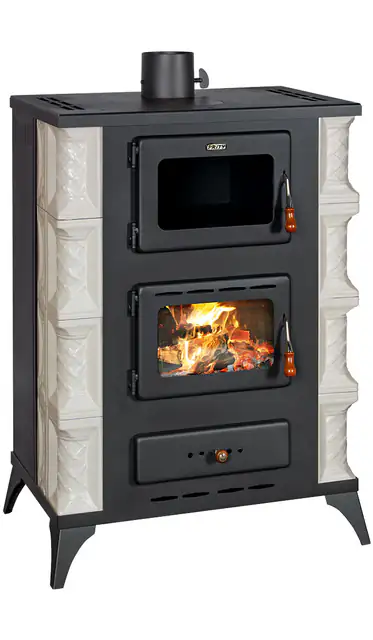 Soba Teracota De Gatit Pe Lemne Cu Cuptor Si Plita Model Frk 12kw