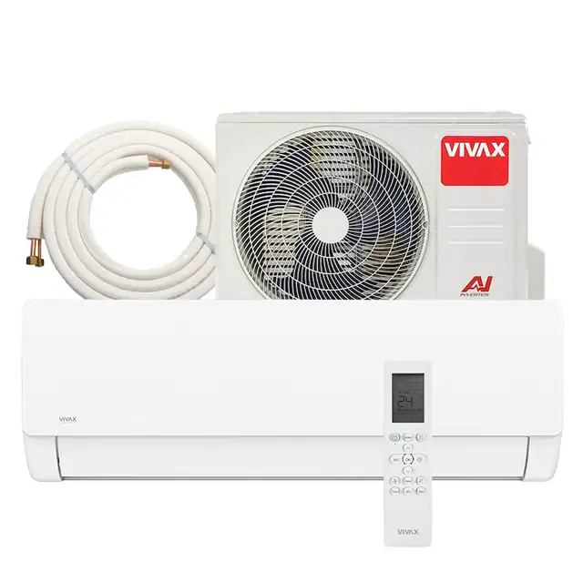 Aer conditionat Vivax ACP‐18CH50AEMI M-Design R32, Wi-Fi Ready, Kit de instalare inclus, Inverter, 18000 BTU/h, Clasa A++, ecran LCD, Pornire silentioasa, Sleep mode, Turbo mode, Timer, Protectie Anti-Inghet, Autocuratare