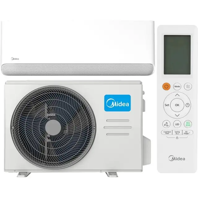 Aparat de aer conditionat Midea Breezeless E, Gama 2026, 12000 BTU, Clasa A+++/A++, Wi-Fi, Inverter, Ionizare