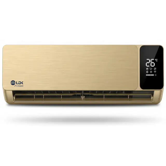 Aer conditionat LDK PREMIUM 18.100 BTU GOLD, Putere 5.3 kW, Clasa A++, Inverter, Autocuratare, Sleep, Eco, Timer, Wi-Fi, Turbo, Afisaj LED