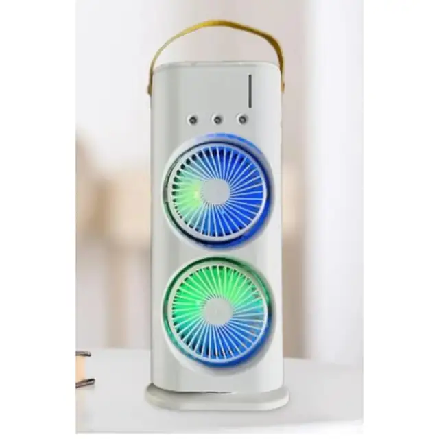 Aparat aer conditionat portabil de birou, cu pulverizare, telecomanda, eﬁcient, alb