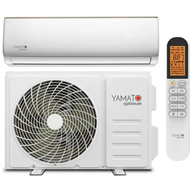 Aparat de aer conditionat Yamato Optimum YW12T2n, 12000 BTU, Clasa A++/A+, Wi-Fi, Inverter, Golden Fin, Kit instalare inclus