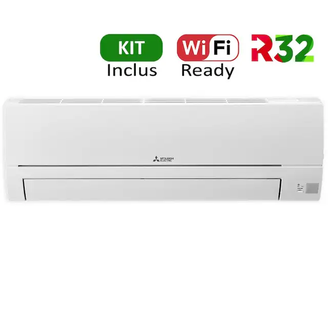 Aer conditionat Mitsubishi Electric MSZ-HR35VF / MUZ-HR35VF R32, Kit de instalare inclus, Inverter, 12000 BTU/h, Clasa A++, Filtru anti-praf, Functie Econo Cool, Timer Saptamanal, Auto-restart, Wi-Fi Ready