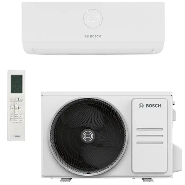 Aparat de aer conditionat Bosch Climate 3000i, 12000 BTU, A++/A+, Filtru catalizator rece, functie Wind avoid me, functie Follow-me, Wi-Fi Ready, alb