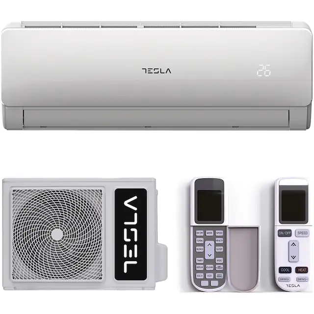 Aparat de aer conditionat Tesla 12000 BTU, Clasa A++, Functie incalzire, Functie Turbo, I Feel, Functie Antifungica, Autocuratare, Timer, Filtru lavabil, Carcasa anti-rugina, Inverter, R32, Kit instalare, TA36FFLL-1232IAPC