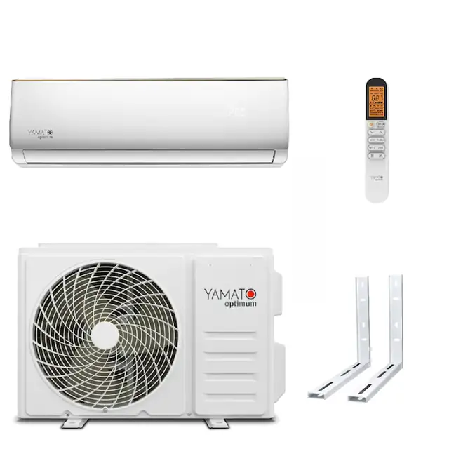 Aparat de aer conditionat Yamato Optimum R32 YW09T2, Inverter, 9000 BTU, Clasa A++, Wi-fi, cu Kit instalare, Console pentru unitate exterioara, Alb