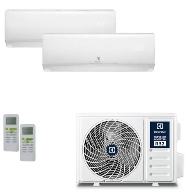Aer conditionat Multisplit Electrolux, 2 unitati interioare 9000 BTU cu unitate exterioara de 18.000BTU, clasa A++, INVERTER, R32