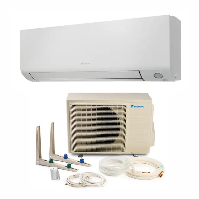 Aparat de aer conditionat Daikin Perfera Bluevolution Inverter 9.000 BTU, model FTXM25A+RXM25A, clasa energerica A+++/A+++, WiFi inclus, cu KIT de instalare InstaPlus K714IP3 si dispozitiv de fixare VibraZerro pentru unitatea exterioara KX30N