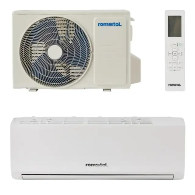 Aer conditionat, Romstal EcoVent 500, alb, monosplit, inverter,9000 BTU, R32, clasa A++/A+, Wi-Fi, fara kit