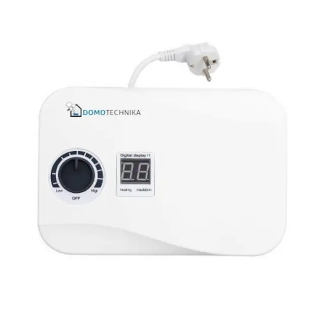 Boiler electric mini DOMOTECHNIKA KASTOR 2 kW cu rezervor de 6 l deasupra chiuvetei, cu intrerupator diferential, otel inoxidabil alb