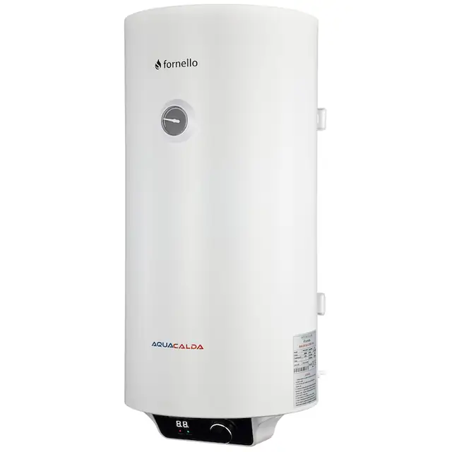 Boiler electric Fornello AQUACALDA Pro, 80 Litri, 2000 watt, reglaj extern al temperaturii, poliuretan expandat, grad de protectie IPX4, anod de magneziu si afisaj digital