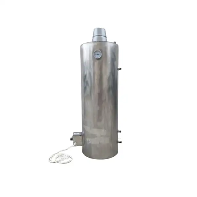 Boiler cazan baie pe lemne cu electric si serpentina, tabla de inox, 3 bari, 90 L