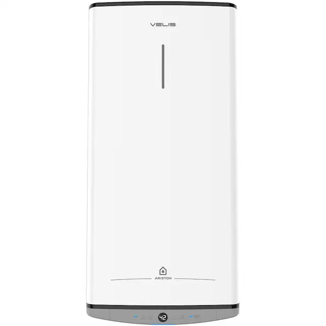 Boiler electric Ariston Velis Dune 50 EU, 1500W, 50 l, control electronic complet, Touch control, functie ECO EVO, protectie ioni de argint, anod de magneziu, rezervor emailat cu titan, Alb