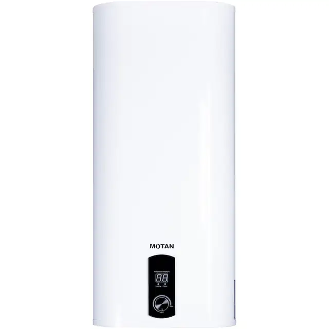 Boiler electric Motan BE50L2KW-S, Slim, 2000W, 45 l, ecran LCD, montare verticala/orizontala, protectie supratemperatura/suprapresiune, Clasa energetica B