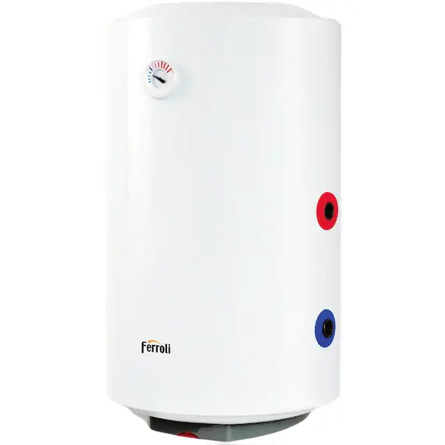 Boiler termoelectric cu serpentina Ferroli Power Thermo 80V, 1500 W, 80 l, 0.8 Mpa, Alb