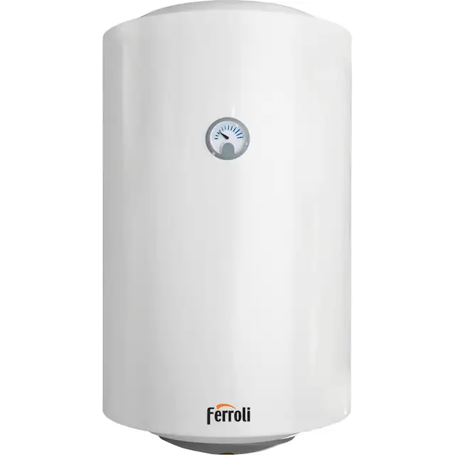 Boiler electric Ferroli E-GLASSTECH VBO 80, 1500 W, 80 l, 0.8 Mpa, Alb