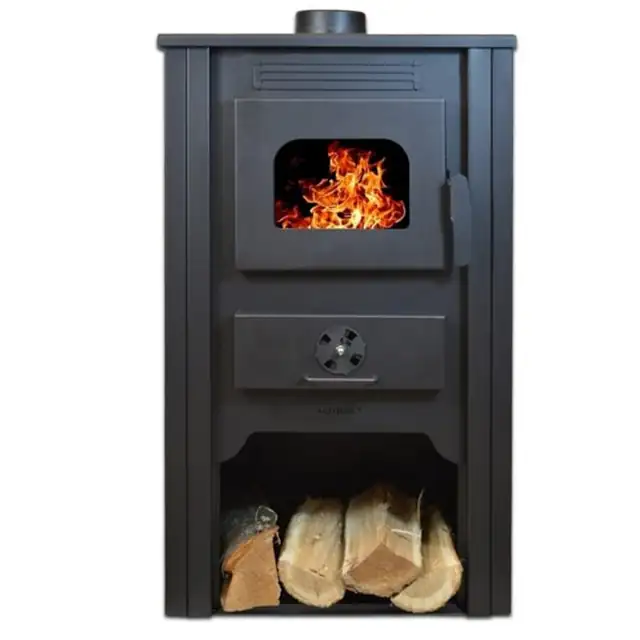 Termosemineu pe lemn Termax Alma, 11.52 kW, randament 85.59%, 75 m², Maro