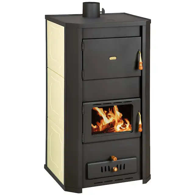 Termosemineu, incalzire centrala, PRITY, WD W29,29+8 kW, laterale crem