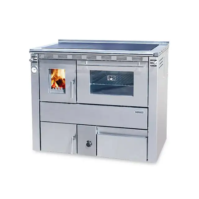 Soba centrala cu plita si cuptor CEZARA 25, 25kw, evacuare dreapta