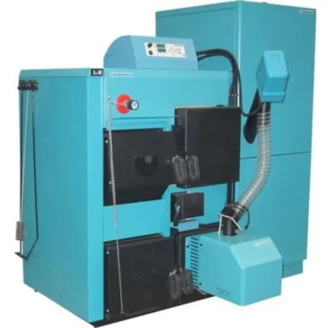 Cazan dublu Centrometal CentroPlus 35 kW, pe peleti și combustibil mixt, rezervor 370 litri