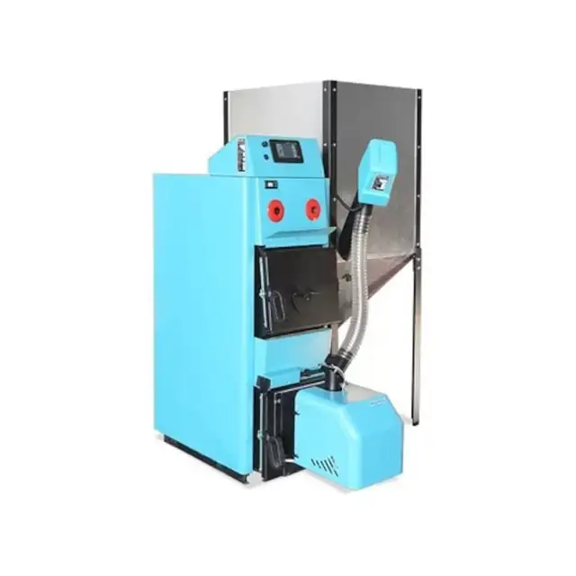 Cazan pe peleti Centrometal EKO-CK P 25 kW, rezervor 370 litri, control prin ecran tactil, eficiență 91%