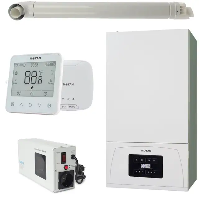 Centrala termica Motan Condens 050 24kw + SET Termostat SMART + Stabilizator cu releu slim 500VA 300W