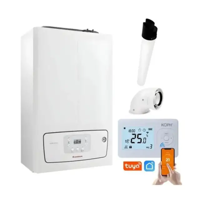 Pachet centrala termica pe gaz in condensare Immergas VICTRIX OMNIA V2 26 kW, Kit de evacuare inclus + Termostat inteligent KOPH i302
