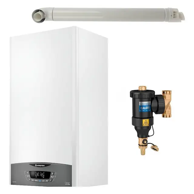 Centrala murala in condensare Ariston Clas One 35 Wi-FI, kit evacuare si filtru antimagnetita Caleffi Dirtmag 3/4"