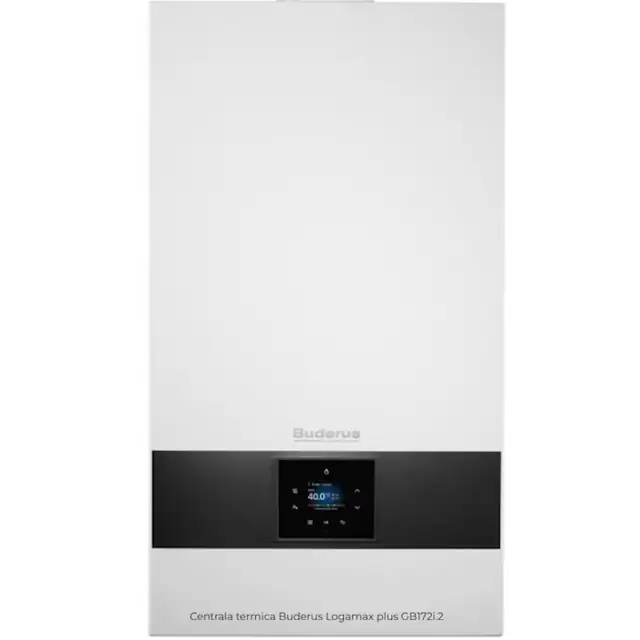 Centrala termica murala cu condensare Logamax plus GB172i.2-35 KDW H incalzire-35 kW si acm-40 kW / Clasa eficienta energetica A pentru incalzire si A pentru preparare ACM cu profilul de incarcare XL