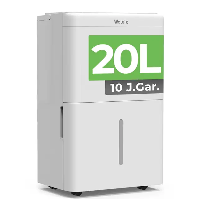 Dezumidificator Electric Woleix 20L, 39Db, pentru incaperi de pana la 150m², cu temporizator si filtrul