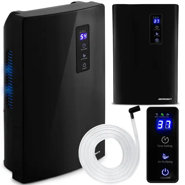 Dezumidificator Berdsen BR-20B, electric, capacitate 12l/zi, afisaj negru, pentru camere de până la 30m²