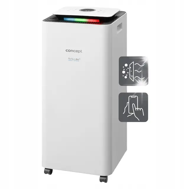 Dezumidificator si purificator Concept OV2216, 3,5L, filtrare in 4 etape, alb, 250x600x250mm