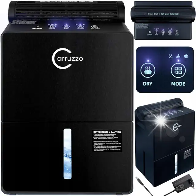 Dezumidificator Carruzzo Clear Air, dublu proces, 2500ml, alb, 54W