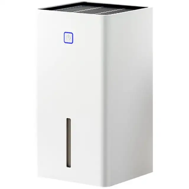 Dezumidificator portabil, aparat de dezumidificare cu tehnologie semiconductoare dubla, silentios, capacitate 250-300 ml/zi, rezervor 1.1 l, pentru pana la 50 m², alb