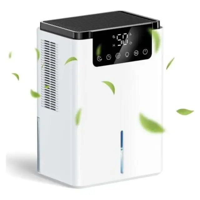 Dezumidificator, capacitate rezervor de apa de 1,5 l, 10-30 m², 50-60 Hz, capacitate maxima de dezumidificare 650 ml/24h