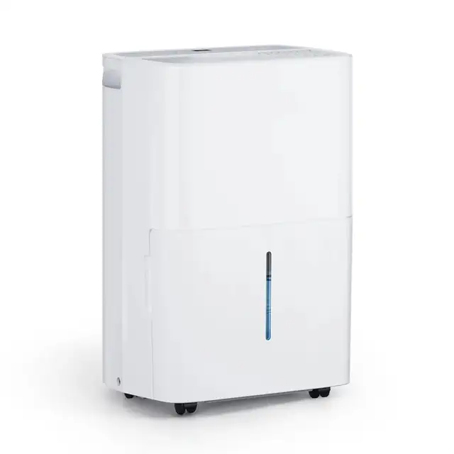 Dezumidificator, Portabil, Pentru spatii pana la 279 m², 500 W, 230 V stecher UE, Rezervor 4, 1–6 L, Control digital, Oprire automata, Alb
