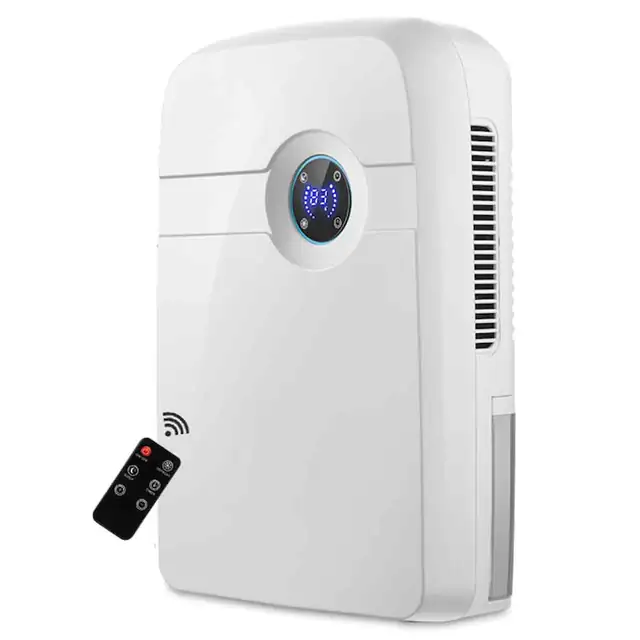 Dezumidificator compact 1L capacitate 1-2.5L rezervor alb 21x30m²