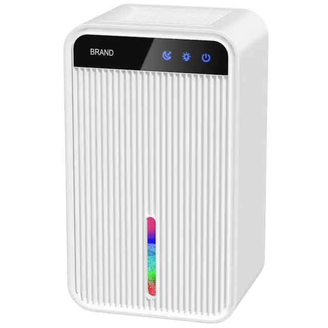 Dezumidificator, 1.1L, 23W, 30dB, temperatura constanta inteligenta, oprire automata plina de apa, mod de noapte, economisire de energie si economie de energie, potrivit pentru intreaga camera, alb