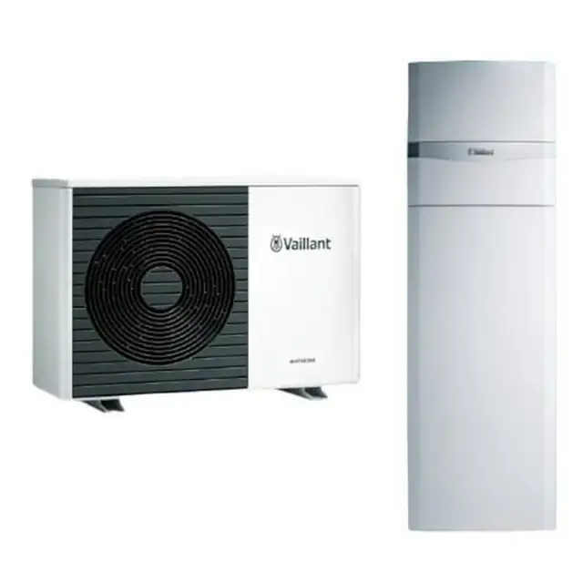 Pachet pompa de caldura Vaillant aer-apa 5.5 kW, unitate externa aroTherm VWL55/5 + unitate interna aroTherm Unitower VW58/5 cu boiler 188 litri