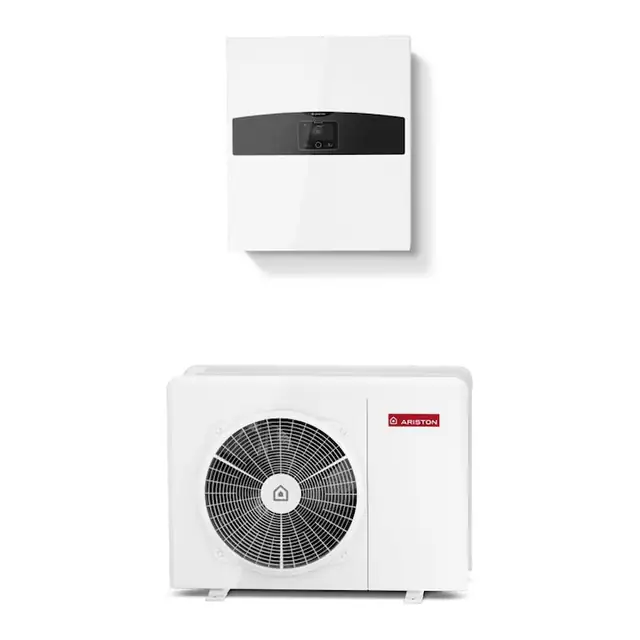 Pompa de caldura conectata aer/apa monobloc Nimbus Plus M cu incalzire electrica Ariston 8 kW monofazata