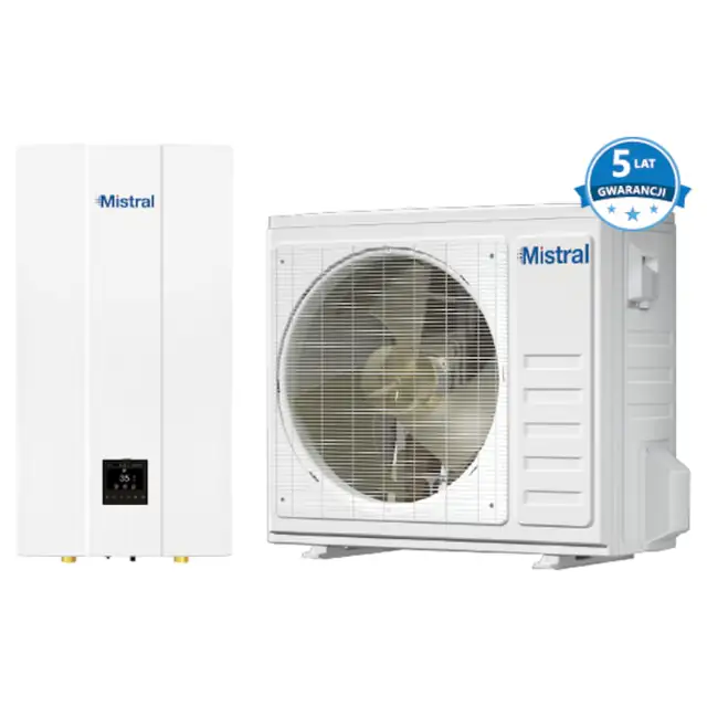 Pompa de caldura Mistral, 8kW, Wi-Fi, A+++, monofazata, R32, 420x790x270mm, 910x805x360mm