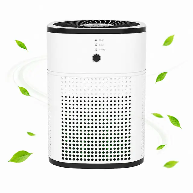 Purificator de aer AirBliss®, Filtru in 5 Straturi, Anti-Praf, HEPA, Anti-Bacterii, Carbon Activ, Catalizator la Rece, Difuzor Aromaterapie, Purifica pana la 20 mp, 3 Moduri de Operare, Mod Sleep, Mod Auto, Timer, Portabil, Silentios, Alb